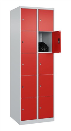 Fächerschrank mit 5 Türen übereinander